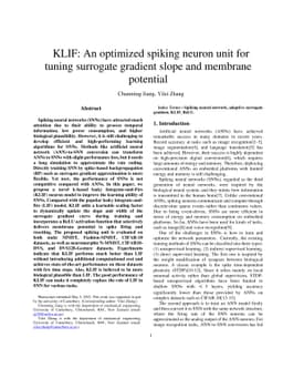 KLIF: An optimized spiking neuron unit for tuning surrogate gradient
  slope and membrane potential