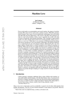 Machine Love