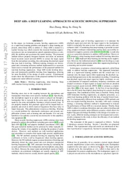 Deep AHS: A Deep Learning Approach to Acoustic Howling Suppression