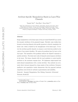 Attribute-Specific Manipulation Based on Layer-Wise Channels