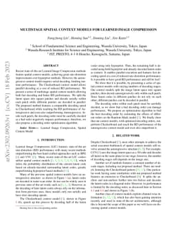 Multistage Spatial Context Models for Learned Image Compression
