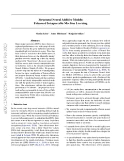 Structural Neural Additive Models: Enhanced Interpretable Machine
  Learning