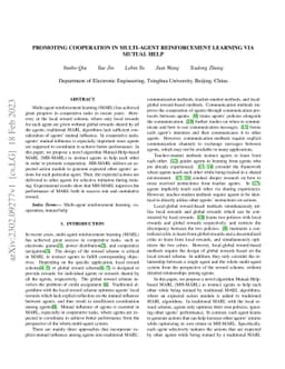 Promoting Cooperation in Multi-Agent Reinforcement Learning via Mutual
  Help