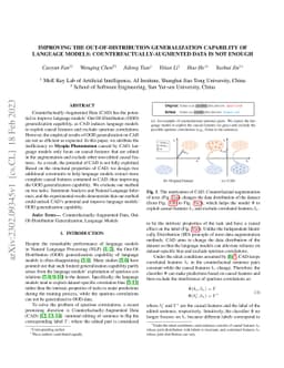 Improving the Out-Of-Distribution Generalization Capability of Language
  Models: Counterfactually-Augmented Data is not Enough