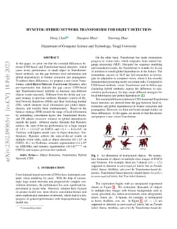 Hyneter: Hybrid Network Transformer for Object Detection