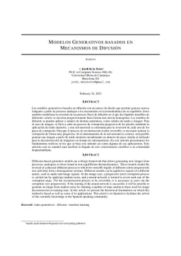 Modelos Generativos basados en Mecanismos de Difusión
