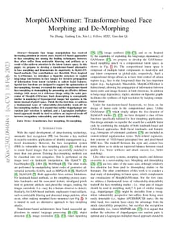 MorphGANFormer: Transformer-based Face Morphing and De-Morphing