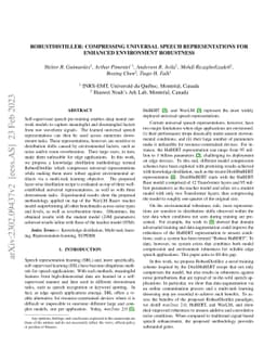 RobustDistiller: Compressing Universal Speech Representations for
  Enhanced Environment Robustness