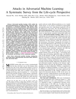 Attacks in Adversarial Machine Learning: A Systematic Survey from the
  Life-cycle Perspective