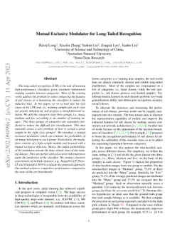 Mutual Exclusive Modulator for Long-Tailed Recognition