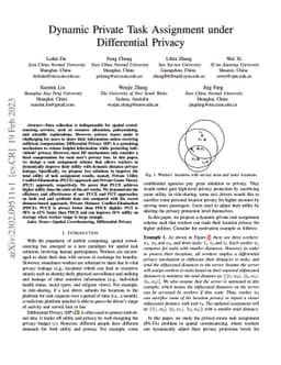 Dynamic Private Task Assignment under Differential Privacy