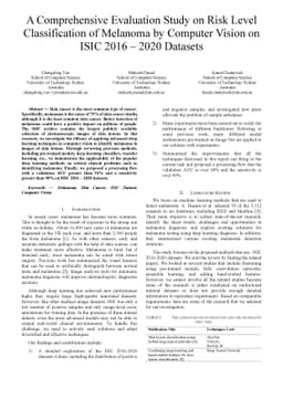 A Comprehensive Evaluation Study on Risk Level Classification of
  Melanoma by Computer Vision on ISIC 2016-2020 Datasets