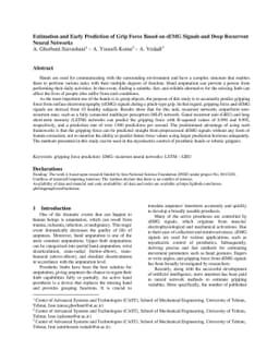 Estimation and Early Prediction of Grip Force Based on sEMG Signals and
  Deep Recurrent Neural Networks