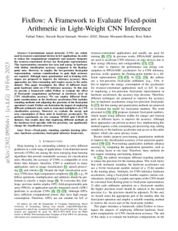 Fixflow: A Framework to Evaluate Fixed-point Arithmetic in Light-Weight
  CNN Inference