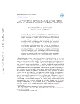 An overview of differentiable particle filters for data-adaptive
  sequential Bayesian inference