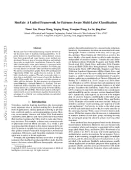 SimFair: A Unified Framework for Fairness-Aware Multi-Label
  Classification
