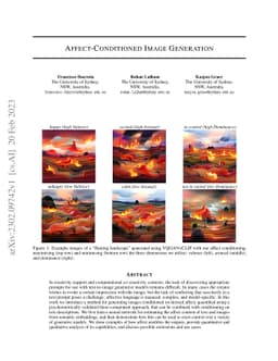 Affect-Conditioned Image Generation