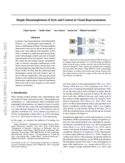 Simple Disentanglement of Style and Content in Visual Representations