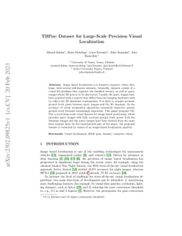 TBPos: Dataset for Large-Scale Precision Visual Localization