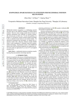 Knowledge-aware Bayesian Co-attention for Multimodal Emotion Recognition