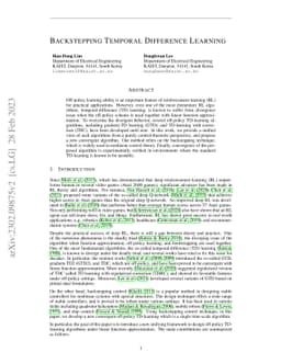 Backstepping Temporal Difference Learning