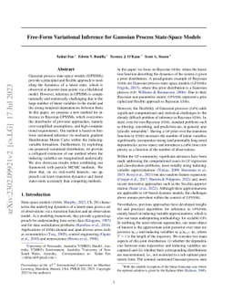 Free-Form Variational Inference for Gaussian Process State-Space Models