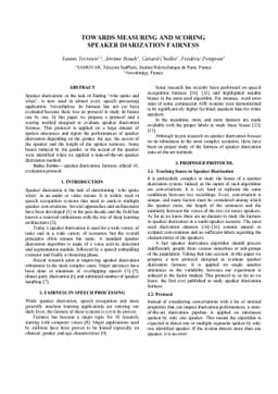Towards Measuring and Scoring Speaker Diarization Fairness