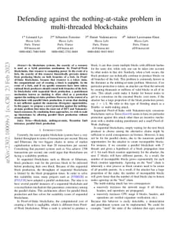 Defending against the nothing-at-stake problem in multi-threaded
  blockchains