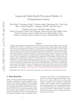 Large-scale Multi-Modal Pre-trained Models: A Comprehensive Survey