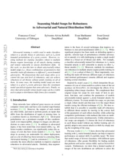 Seasoning Model Soups for Robustness to Adversarial and Natural
  Distribution Shifts