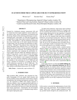 Is Autoencoder Truly Applicable for 3D CT Super-Resolution?