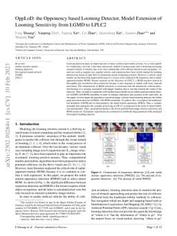 OppLoD: the Opponency based Looming Detector, Model Extension of Looming
  Sensitivity from LGMD to LPLC2