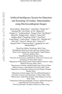 Artificial Intelligence System for Detection and Screening of Cardiac
  Abnormalities using Electrocardiogram Images