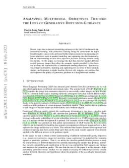 Analyzing Multimodal Objectives Through the Lens of Generative Diffusion
  Guidance