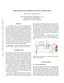 Hadamard Layer to Improve Semantic Segmentation