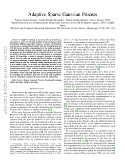 Adaptive Sparse Gaussian Process