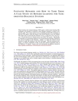 Fantastic Rewards and How to Tame Them: A Case Study on Reward Learning
  for Task-oriented Dialogue Systems