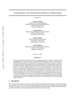 Variational Autoencoding Neural Operators