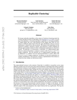 Replicable Clustering
