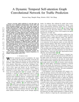 A Dynamic Temporal Self-attention Graph Convolutional Network for
  Traffic Prediction
