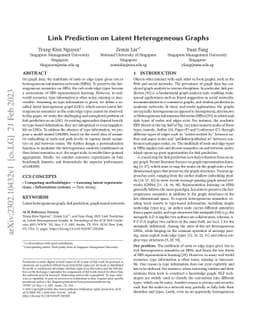 Link Prediction on Latent Heterogeneous Graphs