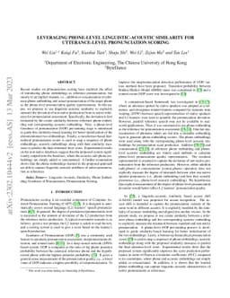 Leveraging phone-level linguistic-acoustic similarity for
  utterance-level pronunciation scoring