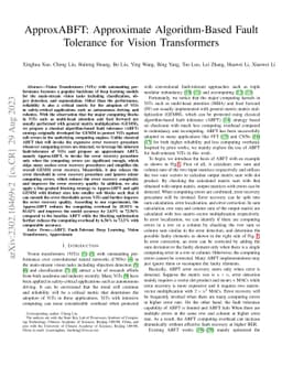 ApproxABFT: Approximate Algorithm-Based Fault Tolerance for Neural Network Processing