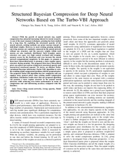 Structured Bayesian Compression for Deep Neural Networks Based on The
  Turbo-VBI Approach