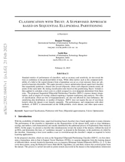 Classification with Trust: A Supervised Approach based on Sequential
  Ellipsoidal Partitioning