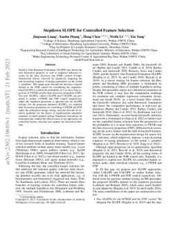 Stepdown SLOPE for Controlled Feature Selection