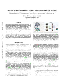 Self-improving object detection via disagreement reconciliation