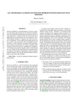 A3S: Adversarial learning of semantic representations for Scene-Text
  Spotting