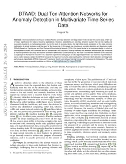 DTAAD: Dual Tcn-Attention Networks for Anomaly Detection in Multivariate
  Time Series Data