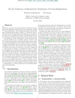 On The Coherence of Quantitative Evaluation of Visual Explanations